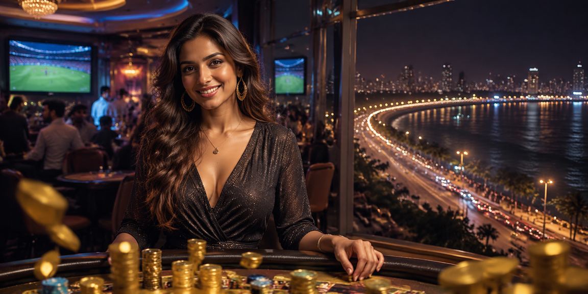 Night market at Mumbai Marine Drive with lottery and betting vendors and players